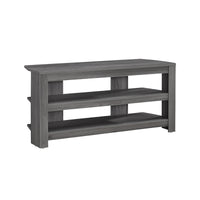 19.75" Grey Particle Board and Laminate TV Stand