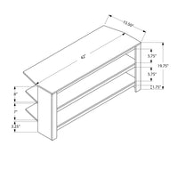 19.75" Cappuccino Particle Board and Laminate TV Stand