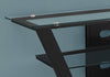 20.5" Black Metal and Tempered Glass TV Stand