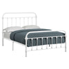 47.75" White Metal Frame Queen Size Bed