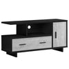 23.75" Black and Grey Particle Board, Laminate, and MDF TV Stand with Storage