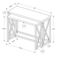 32.5" Glossy White Particle Board and Chrome Metal Two Piece Accent Table