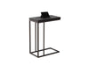 25.25" Cappuccino Particle Board and Bronze Metal Accent Table