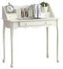 38" Antique White Solid Wood and MDF Desk