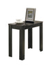 21.5" Black Particle Board, Laminate, & MDF Accent Table with a Grey Marble Top