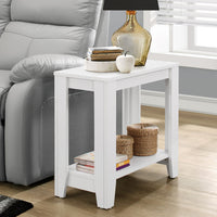 22" White Particle Boards Accent Table