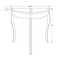 32" Antique White MDF and Solid Wood Accent Table