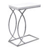 25" MDF and Chrome Metal Accent Table