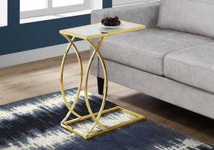 24" Metal and Glass Accent Table