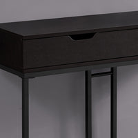 32" MDF and Black Metal Accent Table