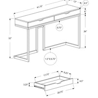 32" MDF and Black Metal Accent Table