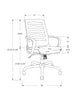 37.75" Foam, MDF, Polypropylene, and Metal Multi Position Office Chair