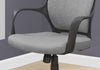 46" Grey Microfiber, MDF, Metal, and Polyprene High Back Office Chair