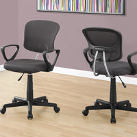 33" Grey Foam, Metal, and Polypropylene Multi Position Office Chair