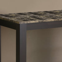 28.75" Cappuccino Particle Board Accent Table with a Marble Top