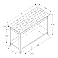 28.75" Cappuccino Particle Board Accent Table with a Marble Top