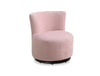 18.5" Fuzzy Pink Leather Look, Foam, and Metal Swivel Juvenile Chair