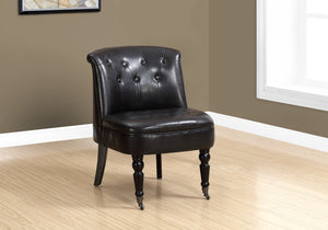 30.75" Taupe and Black Linen, Cotton, Foam, and Solid Wood Accent Chair