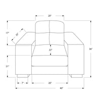 36" Bonded Leather Chair