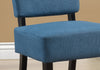 31.5" Blue Polyester, Foam, and Solid Wood Accent Chair