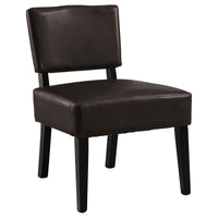 31.5" Leather Look, Foam, and Solid Wood Accent Chair