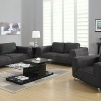 32" Charcoal Grey Micro Suede Love Seat