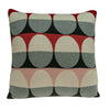 20" X 0.5" X 20" Transitional Gray And Red Cotton Pillow Cover