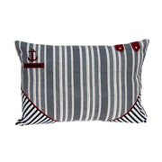 20" X 0.5" X 14" Nautical Blue Pillow Cover