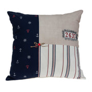 20" X 0.5" X 20" Nautical Multicolor Pillow Cover