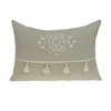 20" X 0.5" X 14" Elegant Transitional Beige Accent Pillow Cover