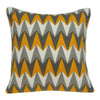 20" X 0.5" X 20" Transitional Gray and Orange Cotton Pillow Cover