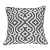 20" X 0.5" X 20" Elegant Traditional Gray and White Pillow Cover