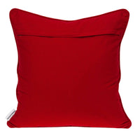 20" X 0.5" X 20" Transitional Red and White Pillow Cover