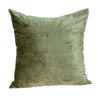 20" X 7" X 20" Transitional Olive Solid Pillow Cover With Poly Insert