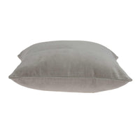 20" X 7" X 20" Transitional Gray Solid Pillow Cover With Poly Insert