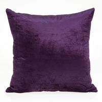 22" X 7" X 22" Transitional Purple Solid Pillow Cover With Poly Insert