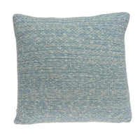 20" X 7" X 20" Transitional Blue Pillow Cover With Poly Insert