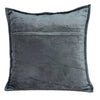 20" X 7" X 20" Transitional Charcoal Solid Quilted Pillow Cover With Poly Insert