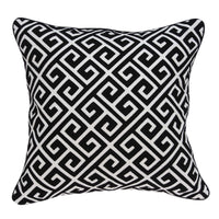 20" X 7" X 20" Cool Transitional Black and White Pillow Cover With Poly Insert