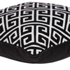 20" X 7" X 20" Cool Transitional Black and White Pillow Cover With Poly Insert