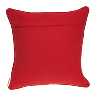 20" X 0.5" X 20" Handmade Transitional Red And Lemon Pillow Cover