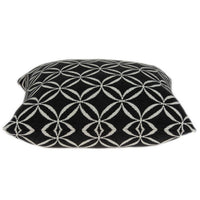 20" X 7" X 20" Transitional Black Pillow Cover With Down Insert