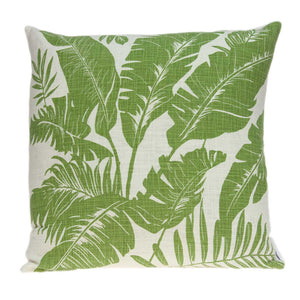 20" X 7" X 20" Tropical Green Pillow Cover With Down Insert