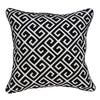 20" X 7" X 20" Black and White Pillow Cover With Down Insert