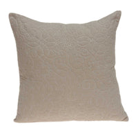 20" X 7" X 20" Charming Transitional Tan Accent Pillow Cover With Down Insert