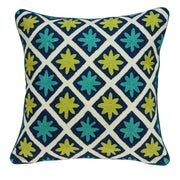 20" X 7" X 20" Handmade Traditional Multicolor Pillow Cover With Down Insert