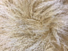 17" Gold Genuine Tibetan Lamb Fur Pillow with Microsuede Backing