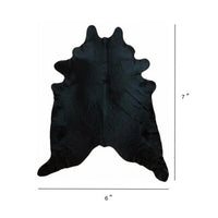 6 Ft Natural Black Brindled Cowhide Rug