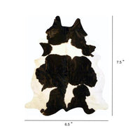 6.5 Ft Holstein Brindled Cowhide Rug