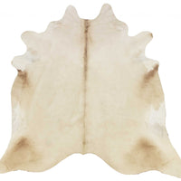 6.5 Ft Champagne Brindled Cowhide Rug